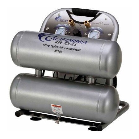 California Air Tools California Air Tools, Portable Elec Air Compressor, 1 HP, 4.6 Gallon, Twin Stack, 2.2 CFM CAT-4610S